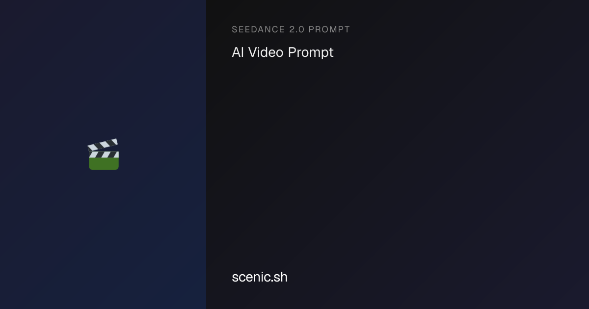 Seedance 2.0 prompt preview by @PerezRo36908629